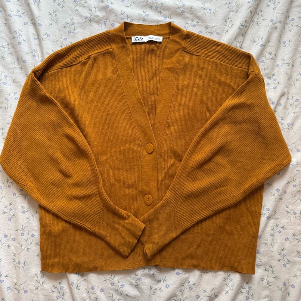 Burnt Orange Cardigan - Picture 2 of 3